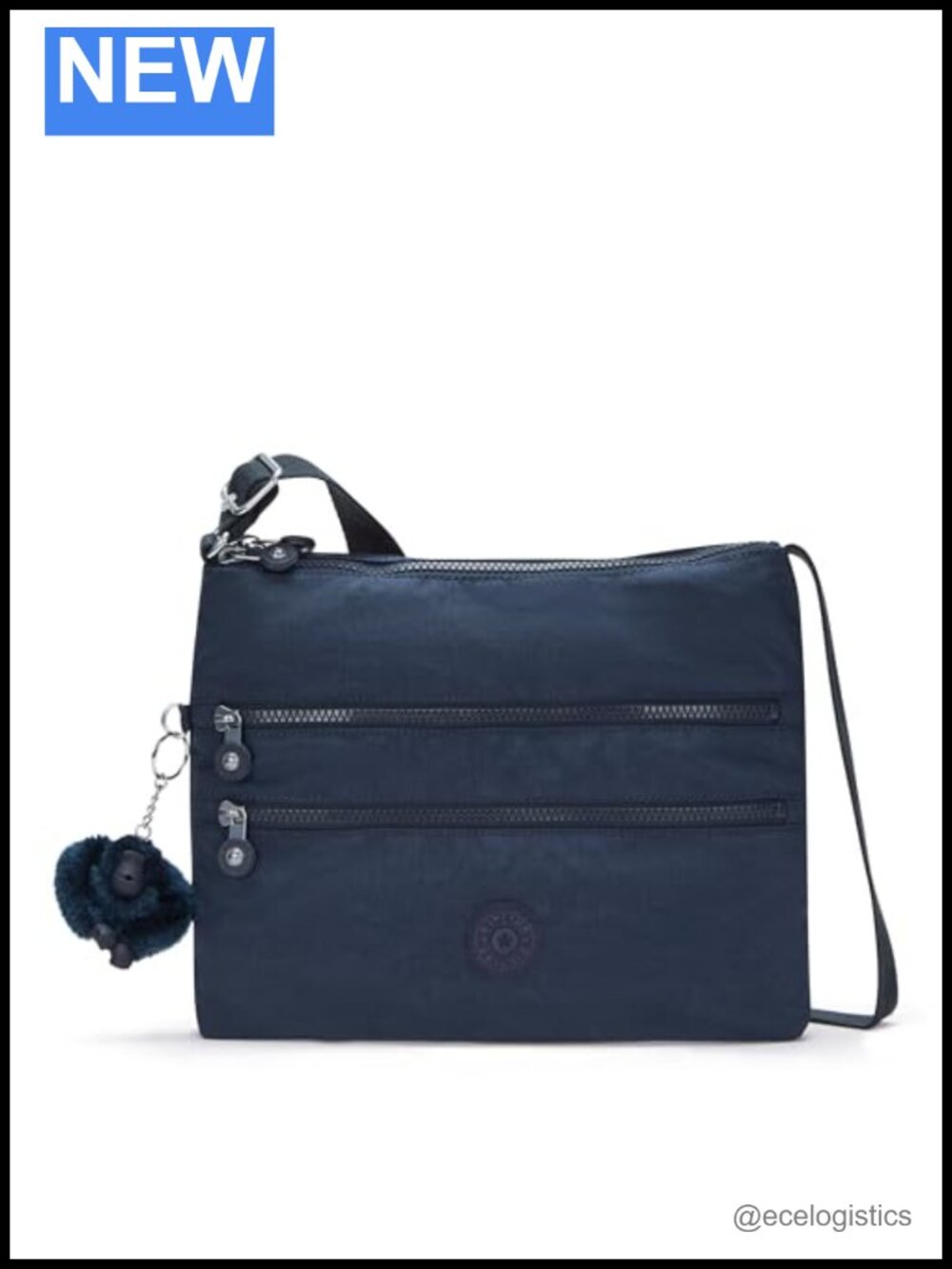 Kipling Alvar Crossbody Bag Water Resistant Nylon Messenger Travel